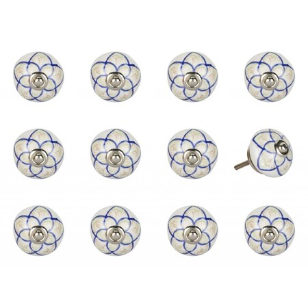 Pipers Pit Multi Color Ceramic & Metal Knob, 1.5 x 1.5 x 1.5 in., 12PK PI3084721